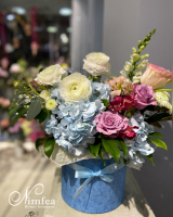 Букет в шляпной коробке №112 Nimfea Flowers Boutique